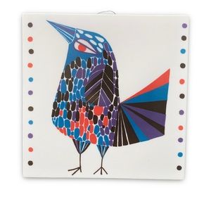 Vtg MCM ORNAMIN SWEDEN BALO 64131 MELAMINE ABSTRACT BIRD TRIVET TILE Wall Art